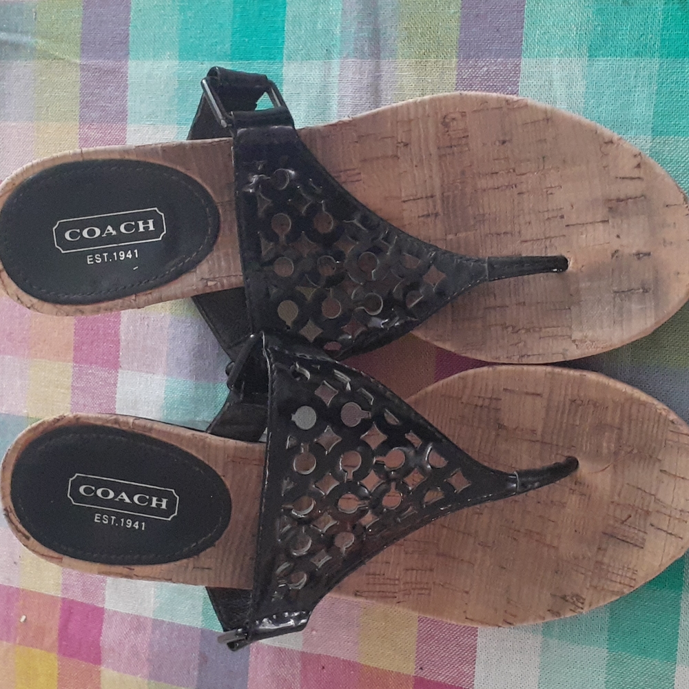 Coach slide on sandals